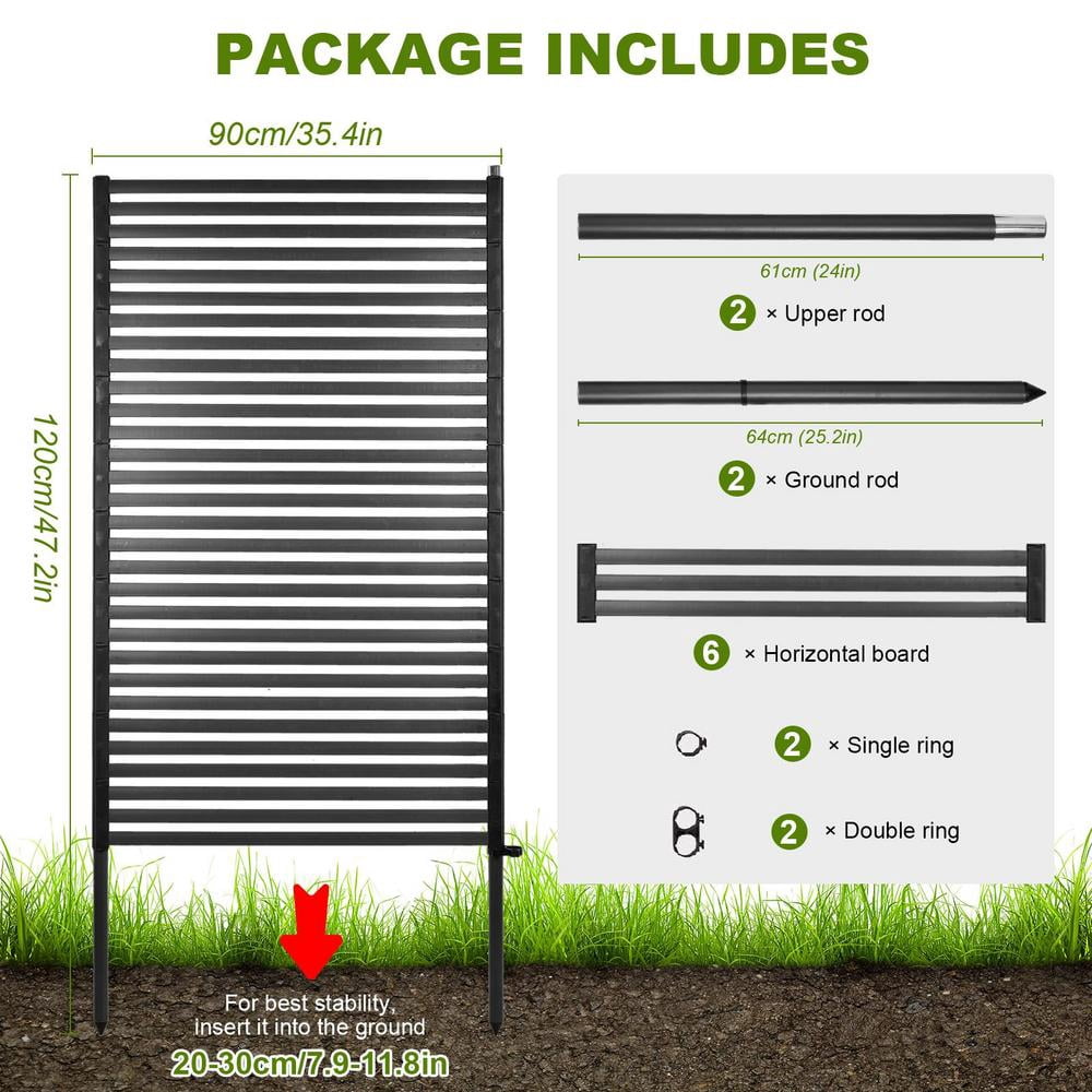 Privacy Fence Screen for Outside 35" x 47", Decorative Privacy Panels, Modern Patio Metal Privacy Screen Fence Panels, Privacy Panel Blockage for Patio, Lawn, Garden, Backyard
