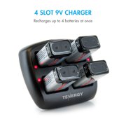 Tenergy TN294 9V Li-ion Battery Charger And 8 Pack 9V Li-ion Rechargeable Battery