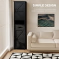 thumbnail image 4 of 69" H Tall Bathroom Storage Cabinet with 2 Barn Doors and 1 Drawer, Narrow Storage Unit with Adjustable Shelves, Floor Cabinet for Bathroom, Living Room, Entryway, Kitchen, Black, 4 of 8