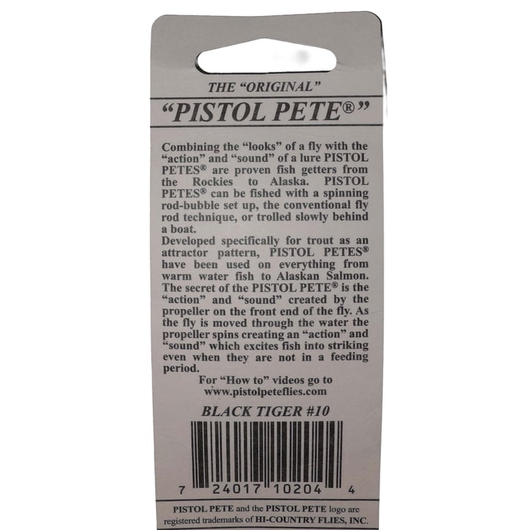 Pistol Pete's Freshwater Fly Fishing Lure for Trout & Panfish