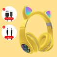 thumbnail image 2 of Seitruly Auriculares con orejas de gato con micrófono Bluetooth 5,0, auriculares inalámbricos con cancelación de ruido RGB, Gamer, adultos, niños y Cables de audio/vídeo No.05, 2 of 8