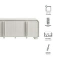 thumbnail image 2 of Bellamy Curved 4-Door Sideboard Cabinet in Ash, 2 of 9
