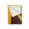 thumbnail image 2 of African Soft Flannel Fleece Throw Blanket, Teenage Girl Face Profile Abstract Sunset Calm Evening, Cozy Plush for Indoor and Outdoor Use, 50" x 60", Orange Salmon Dark Brown, by Ambesonne, 2 of 6