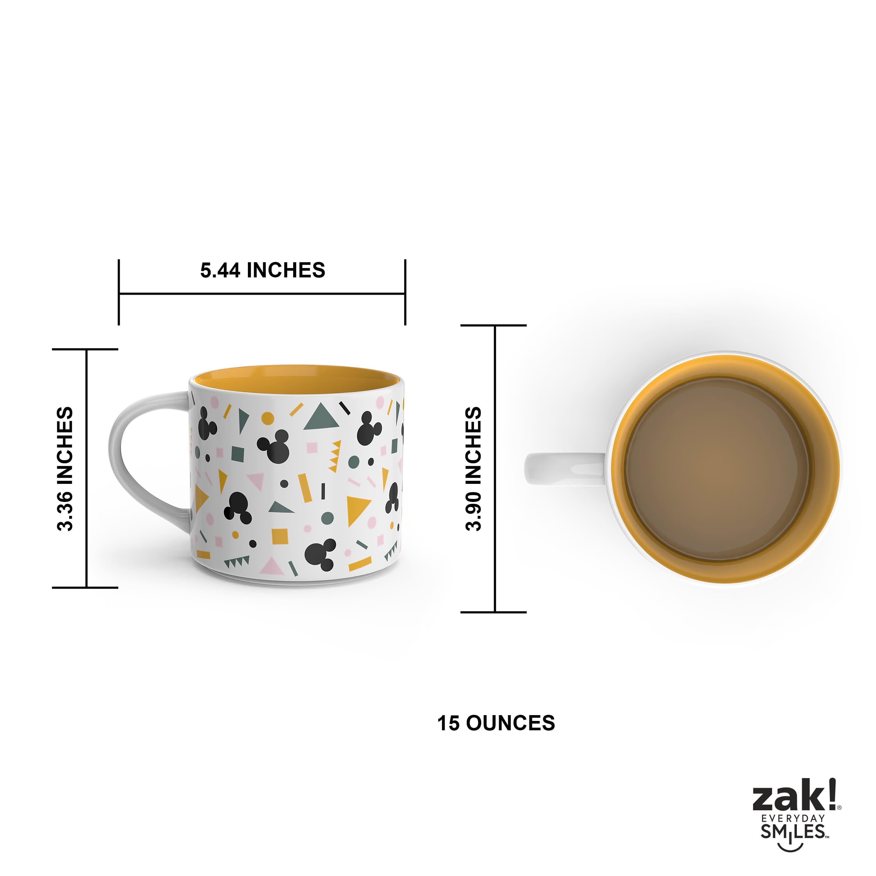 Zak Designs Mickey Red Large Ceramic Mug, Glasses & Drinkware, Household