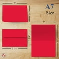 thumbnail image 5 of A7 Red Blank Greeting Cards with Envelopes – Great for Holiday, Christmas and New Year Cards | 5” x 7” (Folded) | 25 per Pack, 5 of 5
