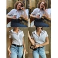 thumbnail image 4 of Zeagoo Womens Cotton Button Down Fitted Button Up Server Uniform Shirt, 4 of 7