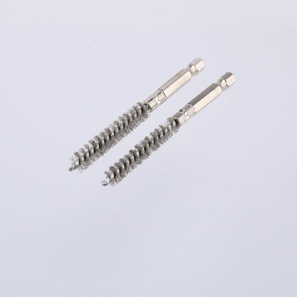 Cepillos de limpieza de acero inoxidable de 6 piezas mango Hexagonal Ehuebsd tubo redondo cilindro de tubo cepillos de alambre de limpieza para taladro eléctrico