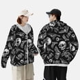 thumbnail image 5 of Fotbe Skull bird bat spider Men's Women's UPF 50+ Sun Protection Jacket Hooded Cooling Shirt with Pockets Hiking Outdoor Performance-Small, 5 of 8