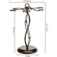 thumbnail image 2 of MyGift Modern Bronze Metal Tabletop Wine Glass Rack, Scrollwork, 2 of 7