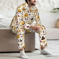 thumbnail image 7 of Yiaed Thanksgiving Print Men’s Pajamas Set - Long Sleeve Button Down Sleep Shirt and Pajama Bottoms Sleepwear Set Mens Pjs Sets Men's Pajama Bottoms-Medium, 7 of 7