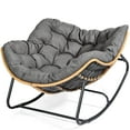 thumbnail image 5 of SWITTE Outdoor Rocking Chair, Indoor Lounge Rocking Chair with Cushion Chair,Gray, 5 of 10