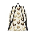thumbnail image 2 of Lsque Chicken Cartoon Pattern Canvas Daypack, Durable Backpack, High-quality Versatile Backpack,Vintage Compact Backpack-Small, 2 of 6