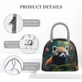 thumbnail image 4 of Disketp Forest Plant Raccoon Bolsa Térmica para Almuerzo, Lonchera con Abertura Amplia y Gran Capacidad, Organizador Reutilizable para Mujeres, Hombres y Adultos, 4 of 6