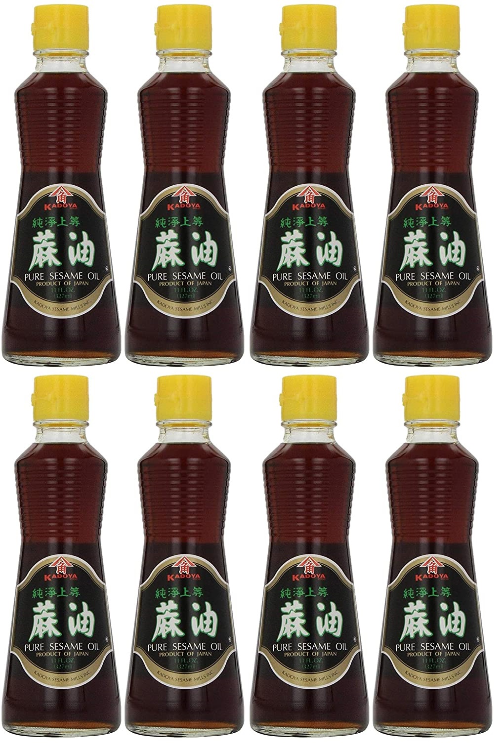 KADOYA Pure Sesame Oil, 11 Fl Oz, 8 Bottles