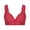 Red, variant on Women's Plus Size Pure Front-close Wire Free Bras Comfort Shockproof Breathable Sports Bras Push Up Underwear Bralettes