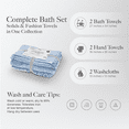 thumbnail image 5 of Modern Threads Monroe 6-Piece Cotton Bath Towel Set, Blue, 5 of 10