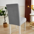 thumbnail image 3 of Funda para silla de restaurante de hotel elástica de una sola pieza engrosada de vellón a cuadros, funda para taburete antiincrustante, funda para silla, 3 of 6