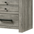 thumbnail image 2 of Benjara 2 Drawer Wooden Nightstand with Metal Bar and Knob Pulls, Gray, 2 of 6