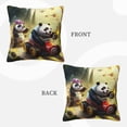 thumbnail image 3 of ZICANCN Decorative Throw Pillow Covers , Panda Race Couch Sofa Decorative Knit Pillow Covers for Living Room Farmhouse 20"x20", 3 of 8