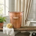 thumbnail image 2 of Autumn Alley Farmhouse Bathroom Trash Can - Copper Trash Can Bucket with Wooden Handle for Rustic Bathroom, Farmhouse Kitchen, Country Home Décor, 7 Liter, Copper, 2 of 12