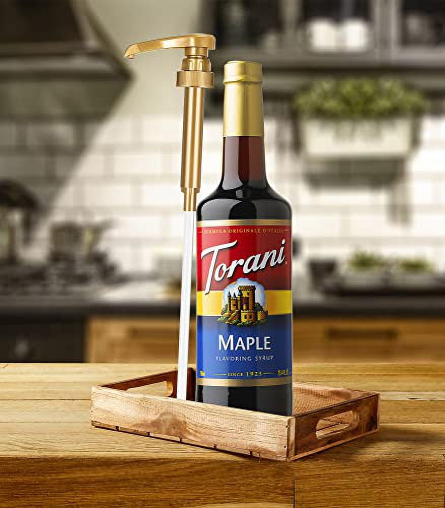 Torani Maple Syrup with .. Little Squirt Syrup Pump, .. 750ml 25.4 Ounces