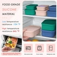 thumbnail image 6 of 3pcs Silicone Food Storage Containers,Silicone Bento Lunch Box Containers with Lids, Microwave, Dishwasher and Freezer Safe (3pcs Green), 6 of 7