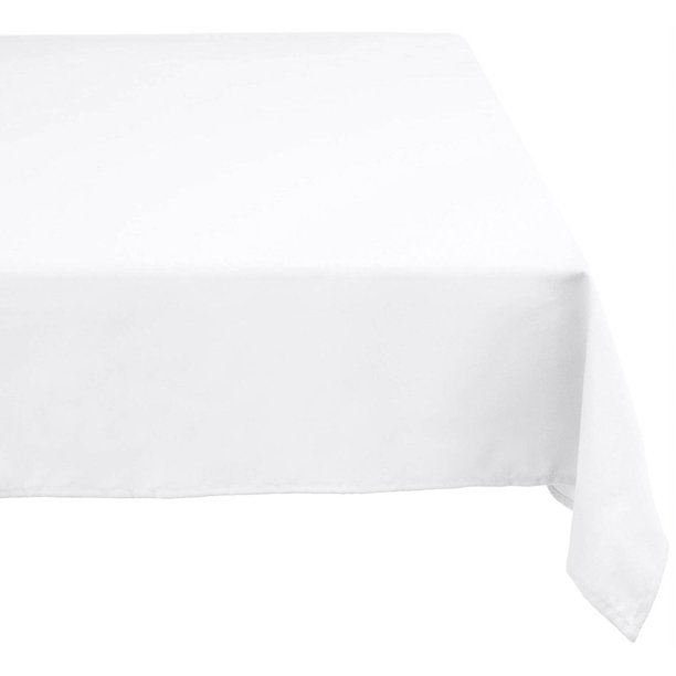 White Polyester Tablecloth 60x120