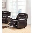 thumbnail image 2 of Glider Recliner (Power Motion), Espresso Brown Faux Leather Match, 2 of 2