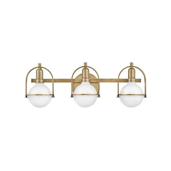 3 Light Bathroom Vanity-Heritage Brass Finish Bailey Street Home 81-Bel-4442369