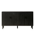 thumbnail image 3 of FFZ Black Sideboard Cabinet Decorative Nailhead Accents Storage Solution Dining Living Rooms, 3 of 9