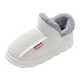 thumbnail image 2 of Slippers for Men and Women Cozy Cotton House Slippers Winter Warm Thick Lined Shoes Non- Indoor Home Footwear for Couples Comfort, 2 of 6