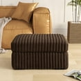 thumbnail image 2 of Roundhill Furniture Solenne Oversized Ottoman with Jumbo Corduroy Upholstery, Chocolate, 2 of 8