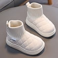 thumbnail image 7 of Viluyesy Girls Ankle Boots Fleece Lined Winter Warm Comfortable Shoes Kids Snow Boots Beige Size 6.5 Toddler, 7 of 7