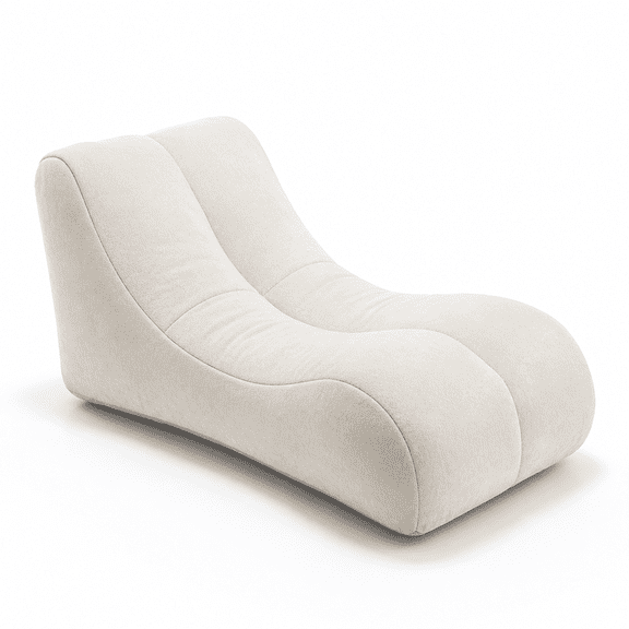 Bean Bag Chair for Adults - Oversized Memory Foam Lounge Sofa, Comfy Reading Couch,White