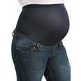 thumbnail image 4 of Oh! Mamma Maternity Women's Distressed Skinny Jeans with Full Panel (Women's & Women's Plus), 4 of 4