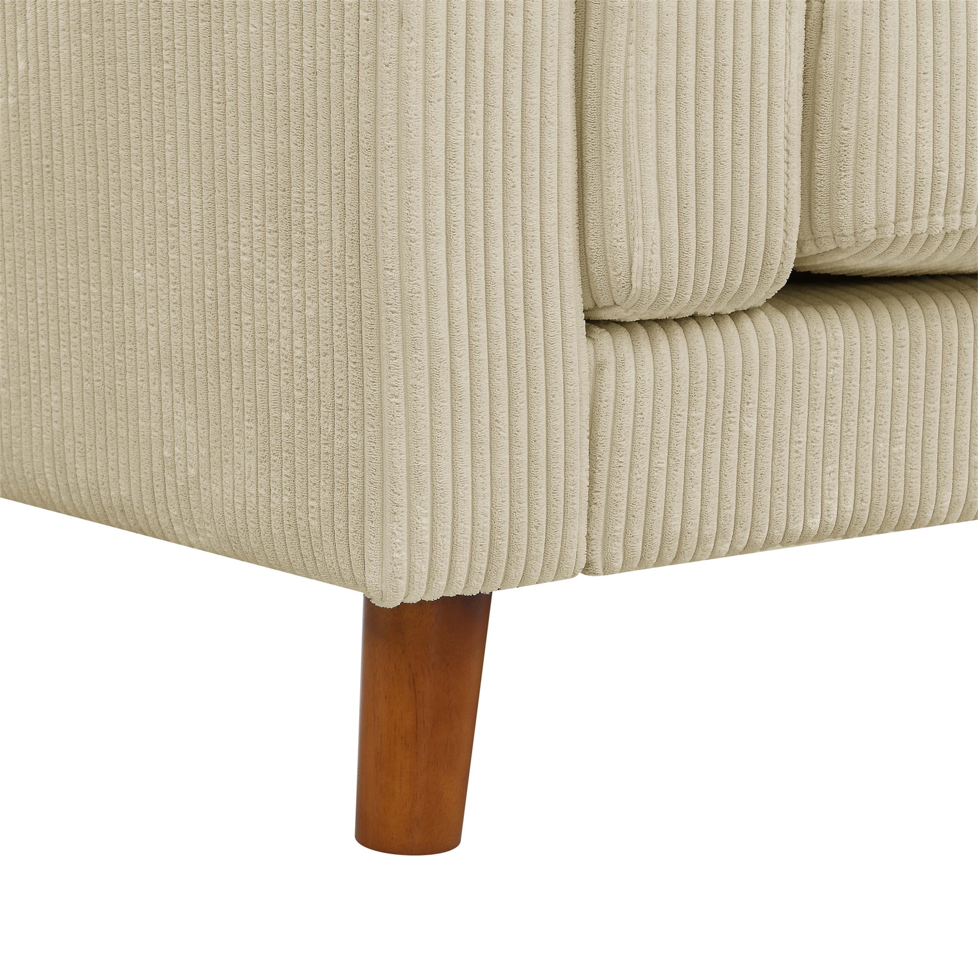 Aukfa 87" Modern Sofa Couch Oversized 3-Seater Sofa for Living Room, 23" Deep Seat, Corduroy, Beige