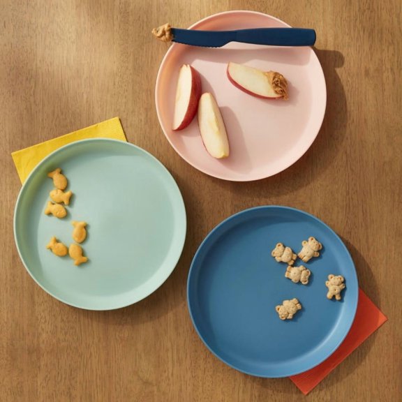 7" 6pk Plastic ' Dinner Plates - Dishwasher & Microwave Safe