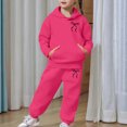 thumbnail image 2 of Gaexia Girls Casual Print Hoodie And Pants Outfit Long Sleeve Pullover Top With Matching Bottom For Older Kids, 2 of 6