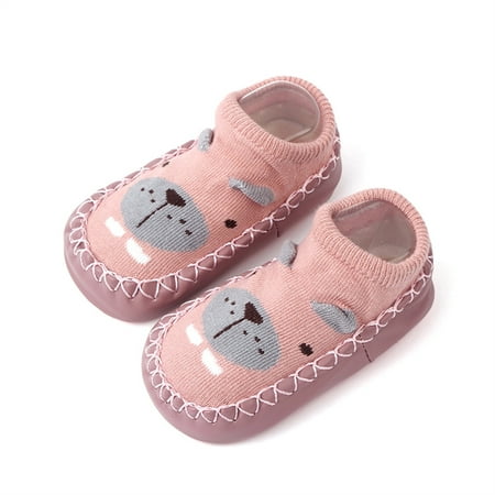 

Licupiee Toddler Baby Sock Shoes Soft Sole Cute Cartoon Non-slip Flats Walking Shoes for Newborn Infant Girl Boy