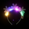 thumbnail image 3 of Jiaroswwei Hair Hoop Nice-looking Adorable Fabric White Snowflakes Hair Hoop for Adult, 3 of 8