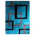thumbnail image 3 of Rugsotic Carpets Hand Tufted Shag Polyester Eco-Friendly Area Rugs - 10'x14', Rectangle, Turquoise, Plain Solid Design, High Pile Handmade Anti Skid Rugs for Living Room, Bed Room K00022, 3 of 5
