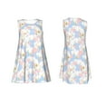 thumbnail image 7 of Honeii Orchids Flowers Print Women's Sleeveless Dress, Loose Fit Casual Dress for Women, Summer Fashion Dress, 7 of 7