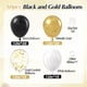 thumbnail image 2 of Set de decoración para fiestas con globos negros y dorados, cinta de confeti, 2 of 7