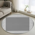 thumbnail image 2 of Grey Geometric Large Area Rugs for Bedroom Living Room, Soft Non Slip Carpet Bedside Rug, Bohemia Tribal Farm Tribal Patterned Round Floor Cover Kitchen Accent Rug 3.3' for Dining Room/Office, 2 of 9