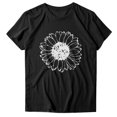 thumbnail image 4 of Women's Summer Sunflower T Shirt Cute Flower Graphic Loose Tees Crew Neck Short Sleeve Casual Tops, 4 of 7