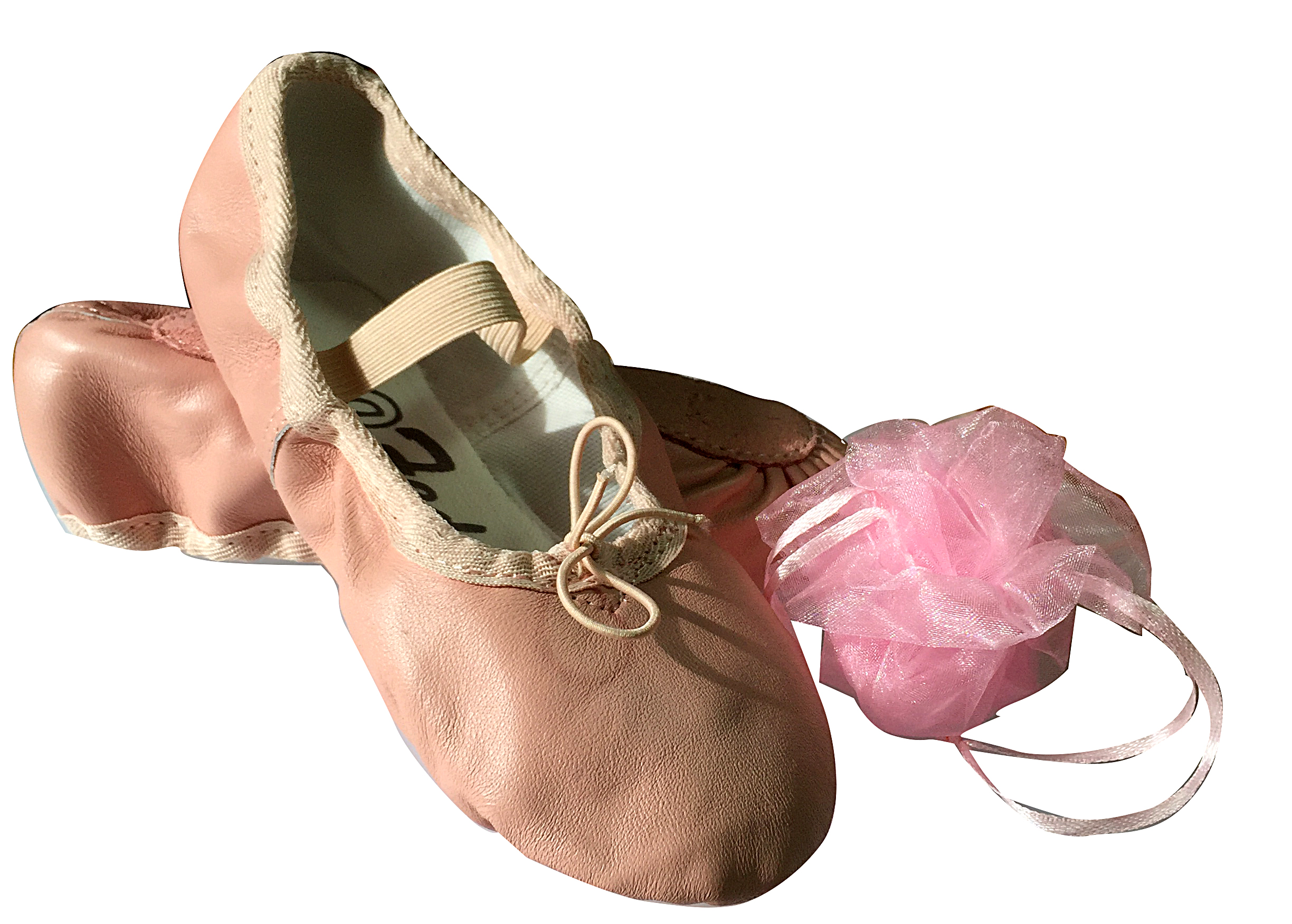 Fedol Girl's Leather Ballet Slippers, Ballet Shoes. Free Gift Bag