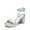 SILVER-GLITTER, variant on Platform Heels for Women High Block Chunky Open Toe Ankle Strap Heels Fashion Wedding Party Evening Prom Dance Dress Pump Sandals Shoes