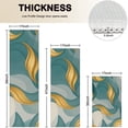 thumbnail image 4 of Teal Gold Wave Marble Pattern Kitchen Rugs Sets Of 3,Kitchen Runner Rugs Non Skid Washable,Decorative Kitchen Floor Mats for Kitchen,Sink,Laundry,17"x30"+ 17"x47" + 17"x59", 4 of 6