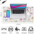 thumbnail image 5 of Long Mouse Pads for Desk,Pioneer Flower Floral Print Pattern Desk Mats on Top Of Desks, Desk Mouse Pad Extra Large with 3mm Non-Slip Base and Stitched Edge for Gaming,Office,Work,Home 31.5"x15.7", 5 of 6