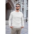 thumbnail image 5 of COOFANDY Men Dress Sweater Slim Fit Business Casual Pullover Sweater Long Sleeve Crew Neck Sweater Black, 5 of 5